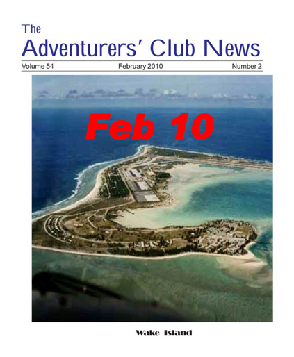 February 2010 Adventurers Club News Cover